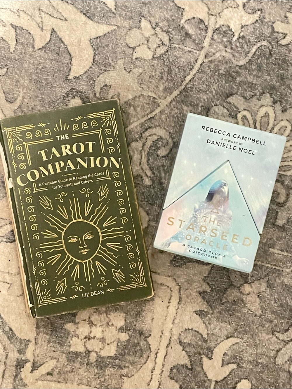 The Tarot Companion by - Green Tarot Guide Book and Starseed Tarot deck.